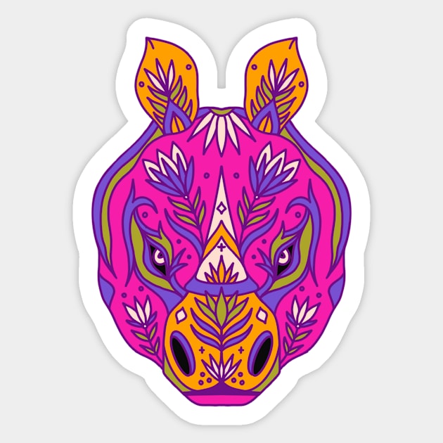 Rhino Sticker by Rohan Dahotre